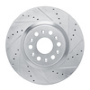 E-Line Drilled & Slotted Silver Brake Rotor, Fits Select GM, Position: Front Right - image 1