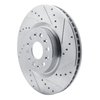 E-Line Drilled & Slotted Silver Brake Rotor, Fits Select GM, Position: Front Right - image 2