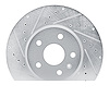 E-Line Drilled & Slotted Silver Brake Rotor, Fits Select GM, Position: Front Left - image 1