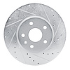 E-Line Drilled & Slotted Silver Brake Rotor, Fits Select GM, Position: Front Right - image 1