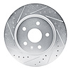 E-Line Drilled & Slotted Silver Brake Rotor, Fits Select GM, Position: Rear Left - image 1
