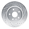 E-Line Drilled & Slotted Silver Brake Rotor, Fits Select GM, Position: Rear Right - image 1