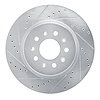 E-Line Drilled & Slotted Silver Brake Rotor, Fits Select GM, Position: Rear Left - image 1