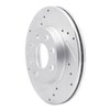 E-Line Drilled & Slotted Silver Brake Rotor, 1988-2019 GM, Position: Front Left - image 2