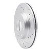 E-Line Drilled & Slotted Silver Brake Rotor, 1988-2019 GM, Position: Front Right - image 3