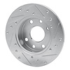 E-Line Drilled & Slotted Silver Brake Rotor, 1985-1989 GM, Position: Front Left - image 1