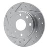 E-Line Drilled & Slotted Silver Brake Rotor, 1985-1989 GM, Position: Front Left - image 2