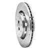 E-Line Drilled & Slotted Silver Brake Rotor, 2004-2017 GM, Position: Front Left - image 2