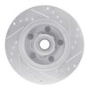 E-Line Drilled & Slotted Silver Brake Rotor, 1967-1974 GM, Position: Front Left - image 4