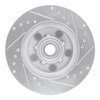 E-Line Drilled & Slotted Silver Brake Rotor, 1970-1981 GM, Position: Front Left - image 4