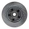 E-Line Drilled & Slotted Silver Brake Rotor, 1970-1981 GM, Position: Front Right - image 1