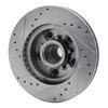 E-Line Drilled & Slotted Silver Brake Rotor, 1970-1981 GM, Position: Front Right - image 3