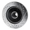 E-Line Drilled & Slotted Silver Brake Rotor, 1977-1978 GM, Position: Front Left - image 3