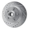 E-Line Drilled & Slotted Silver Brake Rotor, 1977-1978 GM, Position: Front Left - image 4