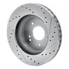 E-Line Drilled & Slotted Silver Brake Rotor, 1963-1982 GM, Position: Front Left, Rear Left - image 3