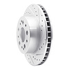 E-Line Drilled & Slotted Silver Brake Rotor, 1963-1982 GM, Position: Front & Rear Right - image 1