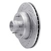E-Line Drilled & Slotted Silver Brake Rotor, 1978-1990 GM, Position: Front Left - image 2