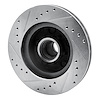 E-Line Drilled & Slotted Silver Brake Rotor, 1978-1990 GM, Position: Front Right - image 1