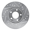 E-Line Drilled & Slotted Silver Brake Rotor, 1982-1984 GM, Position: Front Left - image 1