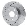 E-Line Drilled & Slotted Silver Brake Rotor, 1982-1984 GM, Position: Front Left - image 3