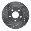 E-Line Drilled & Slotted Silver Brake Rotor, 1982-1984 GM, Position: Front Left - image 4