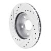 E-Line Drilled & Slotted Silver Brake Rotor, 1982-1984 GM, Position: Front Right - image 2