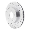 E-Line Drilled & Slotted Silver Brake Rotor, 1982-1984 GM, Position: Front Right - image 4