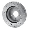 E-Line Drilled & Slotted Silver Brake Rotor, 1963-1982 GM, Position: Front Left - image 2