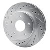 E-Line Drilled & Slotted Silver Brake Rotor, 1963-1982 GM, Position: Front Left - image 3
