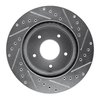 E-Line Drilled & Slotted Silver Brake Rotor, 1963-1982 GM, Position: Front Left - image 4