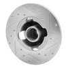 E-Line Drilled & Slotted Silver Brake Rotor, 1978-1987 GM, Position: Front Left - image 2