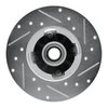 E-Line Drilled & Slotted Silver Brake Rotor, 1978-1987 GM, Position: Front Left - image 3