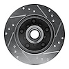 E-Line Drilled & Slotted Silver Brake Rotor, 1979-1981 GM, Position: Front Left - image 1