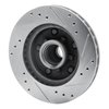 E-Line Drilled & Slotted Silver Brake Rotor, 1979-1981 GM, Position: Front Left - image 3