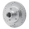 E-Line Drilled & Slotted Silver Brake Rotor, 1979-1981 GM, Position: Front Left - image 4