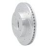 E-Line Drilled & Slotted Silver Brake Rotor, 1982-1988 GM, Position: Rear Left - image 3
