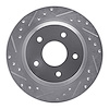 E-Line Drilled & Slotted Silver Brake Rotor, 1984-1987 GM, Position: Front Left - image 1