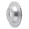 E-Line Drilled & Slotted Silver Brake Rotor, 1984-1987 GM, Position: Front Right - image 2