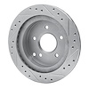 E-Line Drilled & Slotted Silver Brake Rotor, 1984-1987 GM, Position: Rear Left - image 1