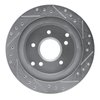E-Line Drilled & Slotted Silver Brake Rotor, 1984-1987 GM, Position: Rear Left - image 2
