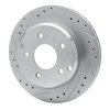 E-Line Drilled & Slotted Silver Brake Rotor, 1984-1987 GM, Position: Rear Left - image 3