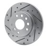 E-Line Drilled & Slotted Silver Brake Rotor, 1982-1982 GM, Position: Front Left - image 4