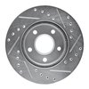 E-Line Drilled & Slotted Silver Brake Rotor, 1985-1991 GM, Position: Front Left - image 4