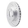 E-Line Drilled & Slotted Silver Brake Rotor, 1985-1991 GM, Position: Front Right - image 2