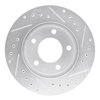 E-Line Drilled & Slotted Silver Brake Rotor, 1988-1996 GM, Position: Front Left - image 3