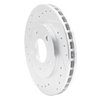 E-Line Drilled & Slotted Silver Brake Rotor, 1988-1996 GM, Position: Front Left - image 4