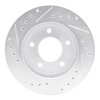 E-Line Drilled & Slotted Silver Brake Rotor, 1988-1996 GM, Position: Front Right - image 3