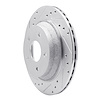 E-Line Drilled & Slotted Silver Brake Rotor, 1988-1994 GM, Position: Front Left - image 1