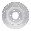 E-Line Drilled & Slotted Silver Brake Rotor, 1988-1994 GM, Position: Front Left - image 4