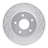 E-Line Drilled & Slotted Silver Brake Rotor, 1988-1994 GM, Position: Front Right - image 1